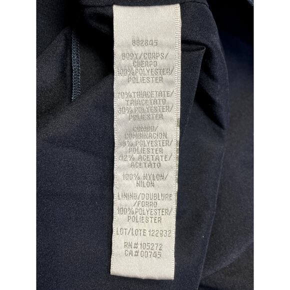 THEIA Illusion Neck Lace Trim Long Evening Gown Deep Midnight Size 4 $1200 - Picture 5 of 9